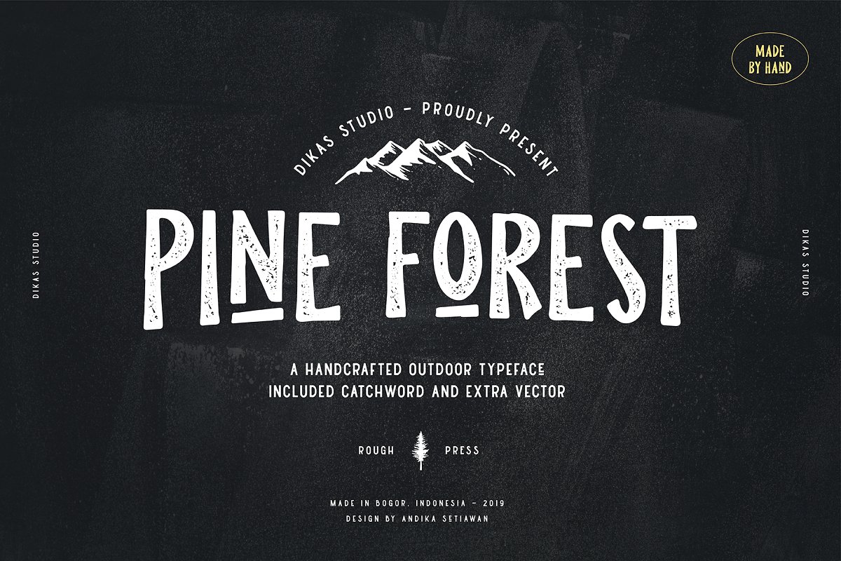 Schriftart Pine Forest